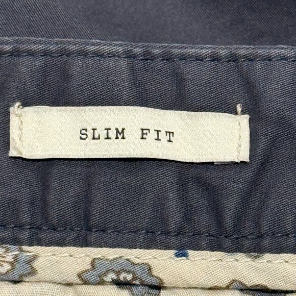 7 Diamond Pants Mens 35X30 Actual 37X29 Dark Gray Chino Slim Fit Straight Preppy - Picture 7 of 9